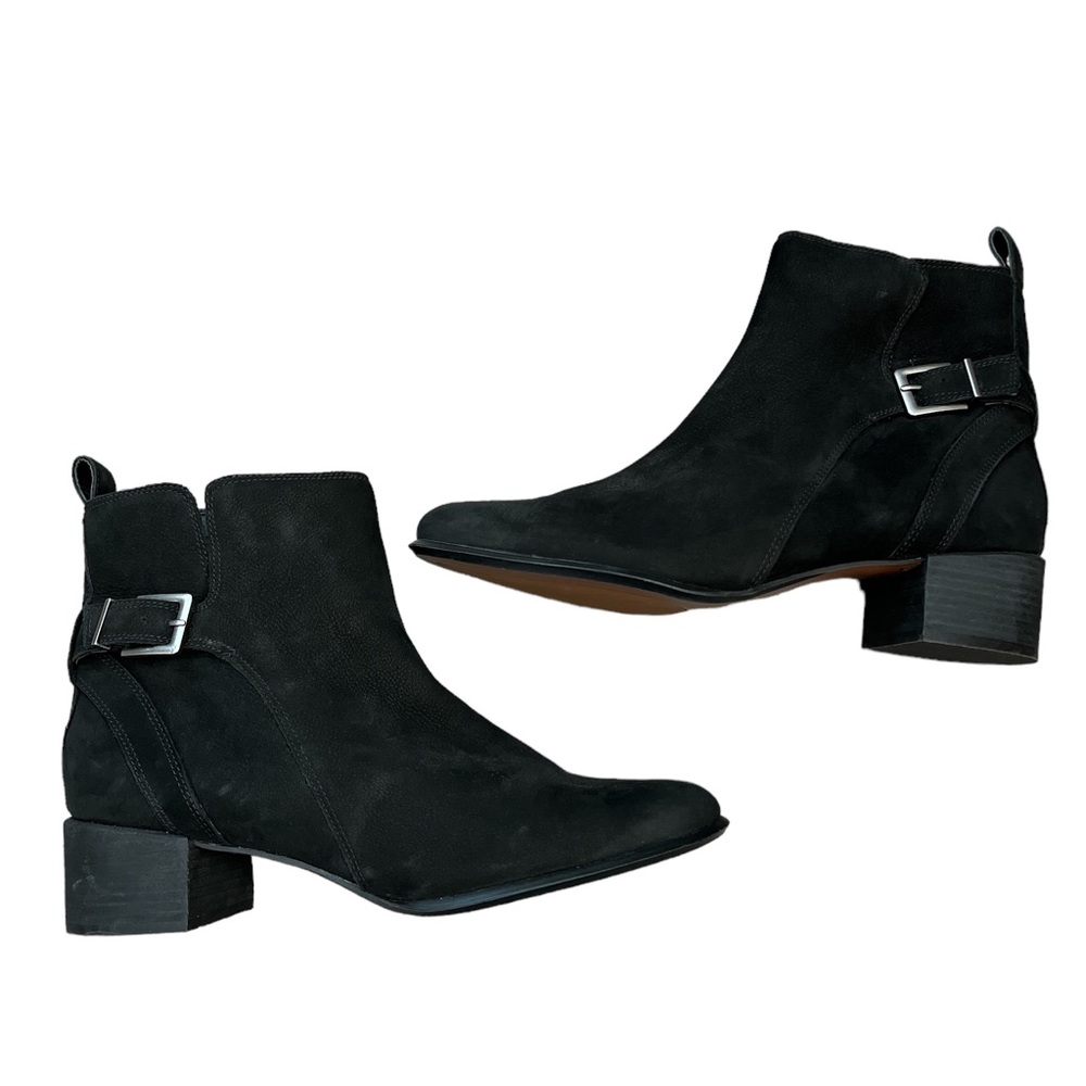 Vionic Sienna Women’s Nubuck Embellished Ankle Booties Size 11 Black NWOT